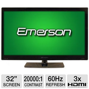 Emerson LHD3220UNB 32 Class LED HDTV   720p, 1366 x 768, 60Hz, 200001, 6.5ms, HDMI, VGA, USB, Energy Star (Refurbished)