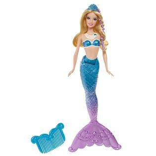 Barbie The Pearl Princess Mermaid Doll Blonde in Blue   Toys & Games