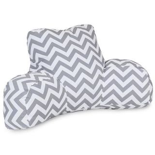 Majestic Home Goods Chevron Reading Pillow   Gray    Majestic Home Goods