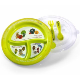 Show N Tell Spanish Nutrition Start Right 3 Section Plate with Lid by