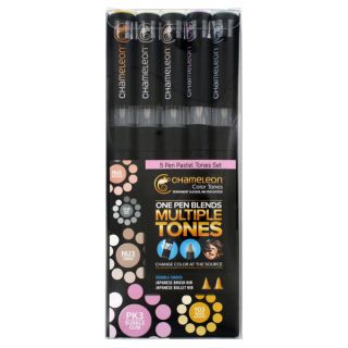 Chameleon Color Tones Set of 5 Double Ended Brush Pens   18357697