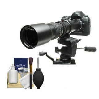 Rokinon 500mm f/8 Telephoto Lens with 2x Teleconverter (1000mm) for Pentax K 30, K 7, K 5, K 01, K R Digital SLR Cameras
