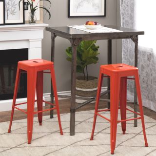 Tabouret 30 inch Tangerine Metal Bar Stools (Set of 2)   14697436