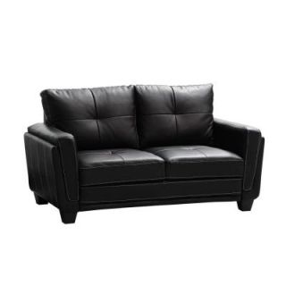 HomeSullivan Black Upholstered Loveseat   DISCONTINUED 409701BLK 2