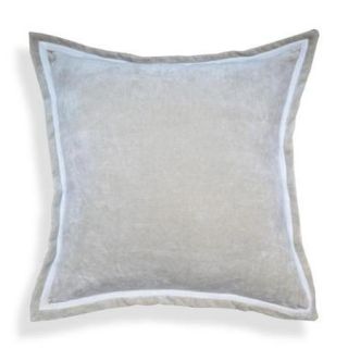 Hand crafted Solid Velvet Designer 20 inch Throw Pillows with White Piping Chocolate Brown