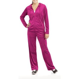 Danskin Now Women's Velour Hoodie and Pants Tracksuit