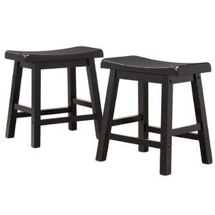Oxford Creek Contemporary Saddle Back 18 in. H Stool in Black Sand