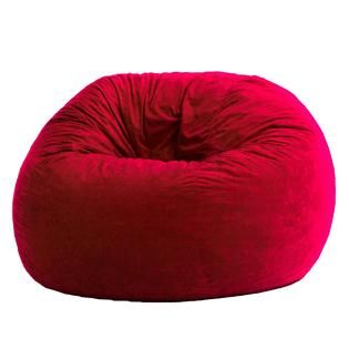 Comfort Research  4 Large Fuf Bean Bag Chair in Sierra Red Comfort
