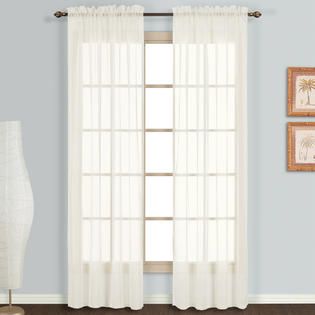 Whole Home Crinkle Voile Window 51 in. x 216 in. Sheer Window Scarf