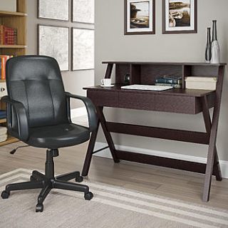 CorLiving WFP 770 Z1 Folio 2pc Modern Wenge Desk and Office Chair Set