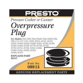 National Presto 09915 Overpressure Plug OVERPRESSURE PLUG