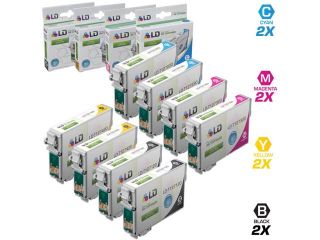LD © Remanufactured Epson T127 Set of 8 Extra High Capacity Ink Cartridges: Includes 2 Black (T127120), 2 Cyan (T127220), 2 Magenta (T127320), 2 Yellow (T127420)