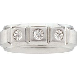 Stainless Steel Mens Diamond Band   Shopping