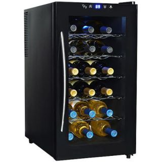 NewAir AW 180E 18 Bottle Thermoelectric Wine Refrigerator, Black
