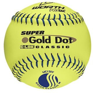 Worth Super Gold Dot Pro Tac Softballs   Mens   Softball   Sport Equipment   Yellow