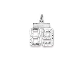 The Varsity Small Diamond Cut Sterling Silver Pendant Number 89