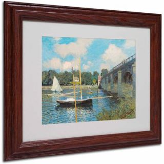 Trademark Fine Art "The Bridge at Argenteuil" Canvas Art by Claude Monet, Wood Frame