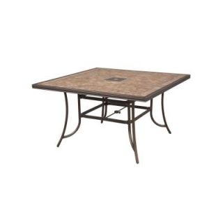 Hampton Bay Westbury 60 in. Square Tile Top Patio High Dining Table ANQ05417K01