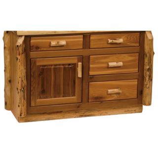 Traditional Cedar Log 48 Bathroom Vanity Base