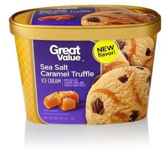 Great Value Sea Salt Caramel Truffle Ice Cream, 48 fl oz