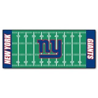 FANMATS New York Giants 2 ft. 6 in. x 6 ft. Football Field Rug Runner Rug 7360