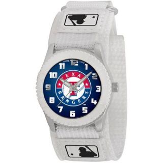 Game Time MLB Kids' Texas Rangers Rookie Series Watch, White Velcro Strap