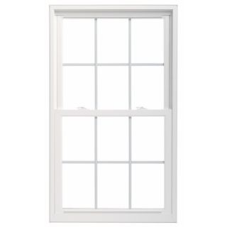 ThermaStar by Pella Vinyl Double Pane Annealed Replacement Double Hung Window (Rough Opening 27.75 in x 36.75 in Actual 27.5 in x 36.5 in)
