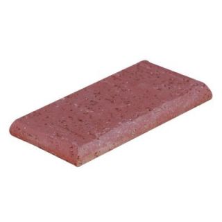 Malibu Lane Red Flashed 7.63 in. x 3.63 in. x 0.63 in. Right Corner Bullnose Clay Brick DISCONTINUED 602402003