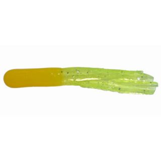 Big Bite Baits Crappie Tube 10 Pack 1.5 Yellow/Chartreuse Sparkle 719627