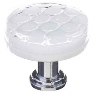 Honeycomb Round Knob in White