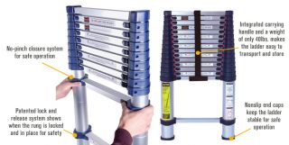Xtend + Climb Heavy-Duty Telescoping Ladder — Type 1, 15.5Ft.L, 250Lb. Capacity, Model# 785P  Ladders   Stepstools