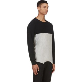 Sasquatchfabrix Black Panelled Sweater