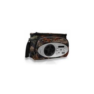PyleSports PSCL28CM Cooler Bag with Built in AM FM Radio, Headphone Output and AUX IN for  Players   Camo Color
