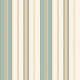 The Wallpaper Company 56 sq. ft. Blue and Tan Barcode Stripe Wallpaper WC1282664