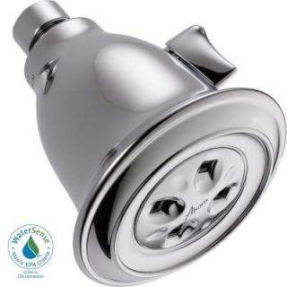 Delta 1 Spray Adjustable gpm Water Efficient Showerhead in Chrome featuring H2Okinetic 52660 PK