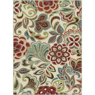 Tayse Rugs Deco Ivory 5 ft. 3 in. x 7 ft. 3 in. Transitional Area Rug DCO1025 5x8