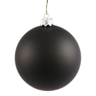 Shatterproof Matte Jet Black Christmas Ball Ornament 4" (100mm)