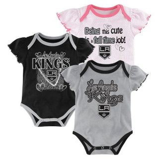 Los Angeles Kings Girls Infant/Toddler 3 Pk Body Suit