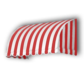 Awntech 220.5 in Wide x 36 in Projection Red/White Stripe Waterfall Window/Door Awning