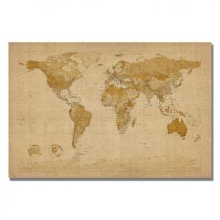 Michael Tompsett "Antique World Map" Canvas Art   16" x 24"   7263200