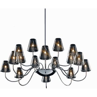 Pyramid Creations Chic 39.5 in 16 Light Polished Chrome Clear Glass Standard Chandelier