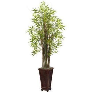 Nearly Natural 5 1/2' Grass Bamboo Plant with Decorative Planter