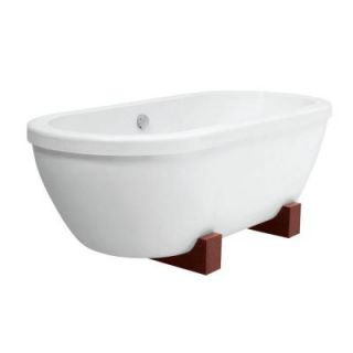 Aquatica AdoreMe 6.23 ft. Acrylic Double Ended Clawfoot Non Whirlpool Bathtub in White AdoreMe Wht