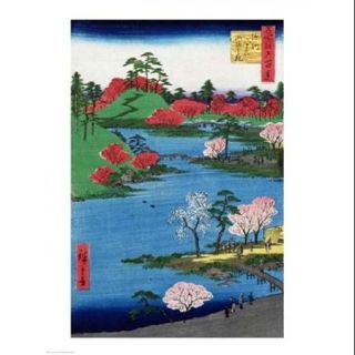 Along the Riverbank Poster Print by Utagawa Hiroshige (18 x 24)