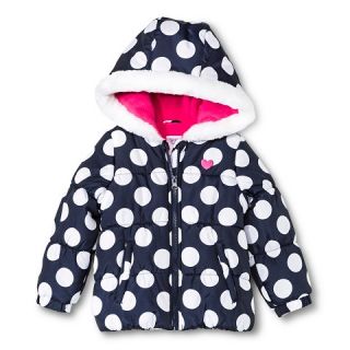 Just One You™ Made by Carters® Puffer Jacket Navy Polka Dot