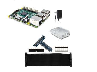 Raspberry Pi 2 Tinker Kit   Raspberry Pi 2 900MHz Quad Core / 1GB RAM w/Frost Case, Adafruit T Cobbler (Unassembled) & 5v 11W PSU