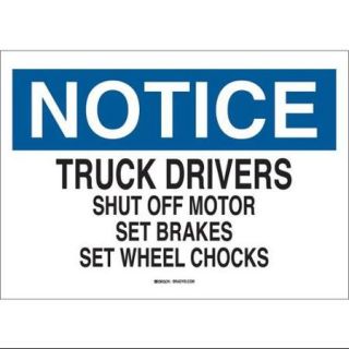 BRADY 25836 Notice Sign, 10 x 14In, BL and BK/WHT, ENG