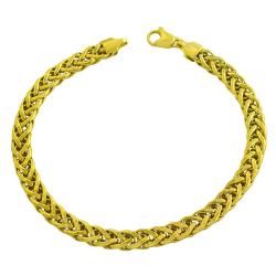 10k Yellow Gold 8 inch Flat Wheat Bracelet  ™ Shopping