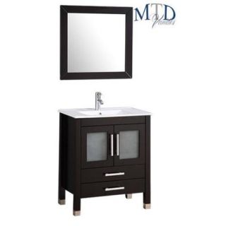 MTD Vanities Sweden 30'' Single Sink Bathroom Vanity Set with Mirror