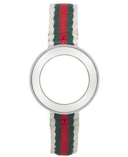 Gucci Watch Strap and Bezel, Womens Swiss U Play Green, Red and White